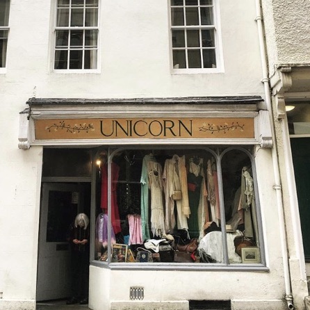 Buy vintage clothes from the Unicorn shop in Oxford